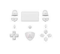 eXtremeRate White Classical Symbols Replacement Full Set Buttons with Tools for ps4 for ps4 Slim for ps4 Pro CUH-ZCT2 Controller - Compatible with ps4 DTFS LED Kit - Controller NOT Included
