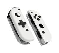 eXtremeRate White DIY Housing (D-Pad Version) with Full Set Buttons for Joycon Handheld Controller, Replacement Shell Case for Nintendo Switch & Switch OLED [Only the Shell, NOT the Joycon]