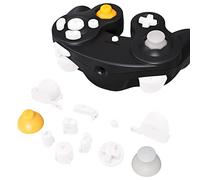 eXtremeRate White Repair ABXY D-pad Z L R Keys for Nintendo GameCube Controller, DIY Replacement Full Set Buttons Thumbsticks & Tools for Nintendo GameCube Controller - Controller NOT Included
