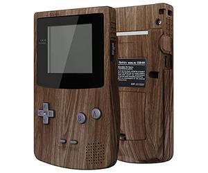 eXtremeRate Wood Grain Replacement Shell Full Housing Cover w/Buttons for Gameboy Color - Fit for GBC OSD IPS & Regular IPS & Standard LCD - Console & IPS Screen NOT Included