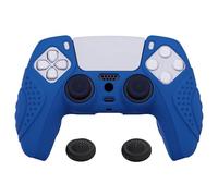 eXtremeRatePlayVital Guardian Edition Blue Ergonomic Soft Anti-slip Controller Silicone Case Cover for ps5, Rubber Protector Skins with Black Joystick Caps for ps5 Controller