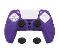 eXtremeRatePlayVital Guardian Edition Purple Ergonomic Soft Anti-slip Controller Silicone Case Cover for ps5, Rubber Protector Skins with Black Joystick Caps for ps5 Controller
