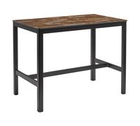 extro 120cm wooden bar table in planked vintage