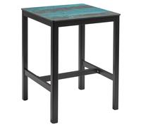 extro 60cm wooden bar table in vintage teal