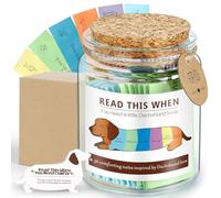 Extrogif Dachshund Gifts for Women, “Read This When” Message Jar with 36 Comfort Notes, Thoughtful Weiner Dog Gift for Dachshund Owners, Quiet Emotional Support Keepsake