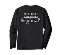 Extrovert Introvert Booktrovert Butterfly Bow Art ON Back Long Sleeve T-Shirt
