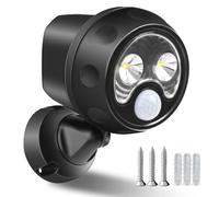 EXTRTASTAR Security Lights Outdoor Motion Sensor, Battery Operated Security Light 6500K, IP65 Waterproof Outdoor Security Lighting with Pir for Porch Garage Hallway Garden - 270LM