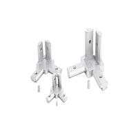 Extruded Hardware, Black Silver L Type 3-Dimensional Bracket Concealed 3-Way Corner Connector 20/30/40 Aluminum Profile(Silver,2020)