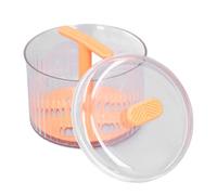 Extruded Meatball Maker with Lid 5 Hole Manual Press Transparent Meatball Maker for Home Kitchen (Orange)
