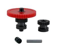 Extruder Gear Compatible with Neptune 4 / Pro/Plus/Max, Hardened Steel Dual Gear Kit with One Shaft Design and Precision Bearings for 3D Printer Filament Feeding
