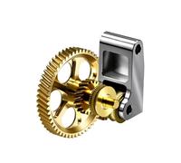 Extruder gear for Bambu X1C P1P P1S 3D printer, gold appearance nano coating extruder gear, metal shell, hardened steel plated DLC gear can extrude carbon fibre material