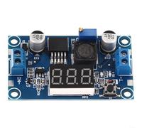EXTRWORY 1 Pc DC-DC Adjustable Step-Down Module with Digital Voltmeter 2.5V-40V Input 3A Output Blue ABS for Industrial Automation