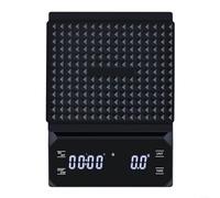 EXTRWORY 1 Piece Electronic Coffee Scale 01g Accuracy Large LED Screen Multi Unit Switch,for Pour Over Tea Making Home for BARISTA White(black)