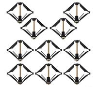 EXTRWORY 10PCS Back Box Repair Clip Type 86 Junction Box Repairer Socket Fixing Support Rod For Electrical Wall Plate (Black)