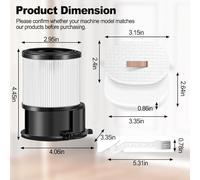 EXTRWORY 15PCS Hepa Filter Replacement Set for Shark Cordless Vacuum High-Toughness Material Washable Reusable Model IP1251 IP3251 Home Cleaning