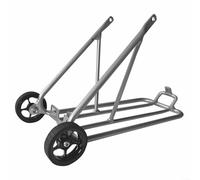 EXTRWORY 16 Inch Folding Bike Rear Rack with Easy Wheel,for Brompton 16x1-3/8 Tire Aluminum Alloy Silver 34x14x21cm Urban Cycling Touring(D)