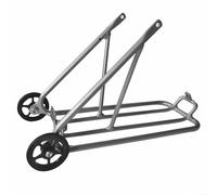 EXTRWORY 16 Inch Folding Bike Rear Rack with Easy Wheel,for Brompton 16x1-3/8 Tire Aluminum Alloy Silver 34x14x21cm Urban Cycling Touring(A)