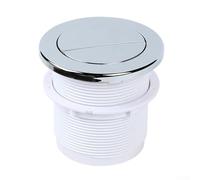 EXTRWORY 1PC Toilet Flush Buttons Replacement,Toilet Cistern Flush Parts,Twin Hose Toilet Push Button Dual Flush Air Type Pneumatic(Silver)