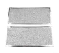 EXTRWORY 2 Pack Aluminum Microwave Grease Filter Compatible with W10208631A WB06X10596 Multi-Layer Mesh,for Home Cooking Silver 133x57 Inch