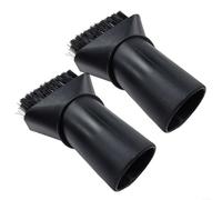 EXTRWORY 2 Pieces Suction Brush,for Karcher for MIELE for BOSCH ID35 Vacuum Cleaner Parts 90 Degree Rotating Nozzle 35mm Pipe Connection White Black Car Interior Care(2 PCS-Black)
