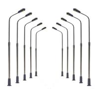 EXTRWORY 20 N Scale Model Railway Single Head LED Street Lights White Lamp Post with Resistors for Train Layout Scenery Diorama DIY Crafts
