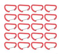 EXTRWORY 20Pcs Keychain Carabiner Clip Quick Release Carabiner Hook Tent Rope Buckle Aluminum Alloy 4 X 1.5 Cm Multi-Colour, Camping Hiking Outdoor Gear(Red)