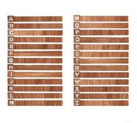 EXTRWORY 26Pc Record Dividers Vinyl Record Dividers Wooden A-Z Alphabetical Storage Organizer For LP CD Collection Brown