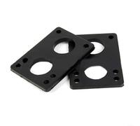EXTRWORY 2Pcs 8mm Skateboard Shock Pads High-Elastic PU Riser Washers for Longboard Trucks Black Noise Reduction Damping Accessories for Street Skating Riders