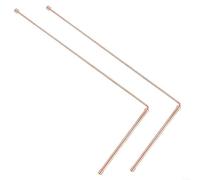 EXTRWORY 2pcs Copper Dowsing Rods, 99.9% Copper Detector Rod, Metal Detector Rod, for Water/Treasure/Finding Tools