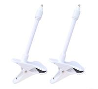 EXTRWORY 2pcs Flexible Camera Clamp Mount for HELLOBABY HB40 HB65 HB66, Baby Monitor Holder Stand with Silicone Grip, Easy Install on Crib Window Shelf, White Black(White)