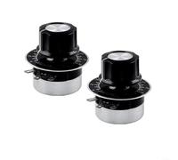 EXTRWORY 2PCS Rotary Potentiometer Single Turn Carbon Film Variable Resistor Dual Unit Set Of Rotating Resistors with Knob for Motor Speed Control 6MM Shaft (100 ohm)