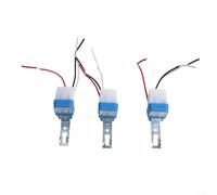 EXTRWORY 3 Pack AC 110V 10A Photocell Light Sensor Switch Auto On Off Controller for Street Garden Highway Farm Park School Lighting Plastic Blue White