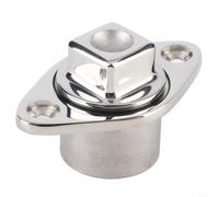 EXTRWORY 316 Stainless Steel Marine Garboard Drain Assembly for 1-1/4 Inch Transom Hole Polished for SURFACE 70x40mm Flange Size for Boat and Fish Well Use