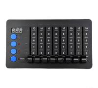 EXTRWORY 32-Channel DMX512 Controller, Rechargeable Stage Lighting Console With 8 Faders, Metal Case For Wedding DJ Party Performance, Black