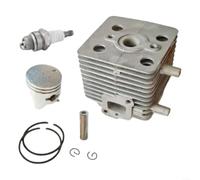 EXTRWORY 34Mm Cylinder And for PISTON Assembly For EB260A Snow Blower, Garden Tool Replacement Kit With Spark For Winter Yard Maintenance, Metal Construction