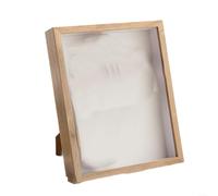 EXTRWORY 3D Photo Frame Dried Flower Handmade Shell Wood Color Density Board Home Decor DIY Display Living Room(30 * 40cm)