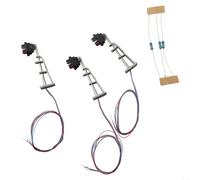 EXTRWORY 3pcs Model Railroad N Scale 1:87 Track Signals 2-LEDs Green Red Block Lights for Railway & Building Layout, 12V AC/DC Compatible