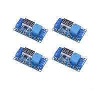 EXTRWORY 4 Pieces 6V to 30V Timer Relay Switch Board with Reverse Polarity Protection,for DIY Electronic Circuits Blue