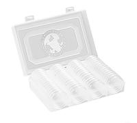 EXTRWORY 41mm Coin Holder, 60 Pieces Silver Coin Capsules with Foam Seal, Professional Coin Storage Box for Coin Collection