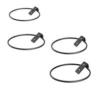 EXTRWORY 6 Piece Wall Planters Flower Pot Holder Ring Set Wall Mounted Hanging Plant Bracket Metal Black For Garden Decor(5in)