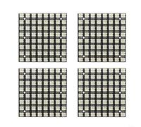 EXTRWORY 64-Bit for WS2812B 5050 RGB LED for MATRIX Panel Light for Arduino Microcontroller Projects High Brightness Full Color Display 65x65cm ABS 5V 4-Pack