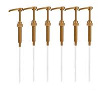 EXTRWORY 6pcs Syrup Pump Head Press Type Quantitative Dispenser 10ml PP Anti Siphon Spring Adjustable Length for Cafe Bartender Home Bar White(28/410)