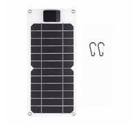 EXTRWORY 6W Portable Solar Charger Panel 5V USB Output High-Efficiency Monocrystalline Silicon for Outdoor Camping Hiking Power Supply(white)