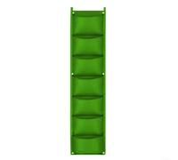 EXTRWORY 7 Pocket Vertical Garden Bag Felt Wall Hanging Planting Pouch for Flowers Herbs Vegetables Space Saving Outdoor Indoor Patio Balcony Green(green)