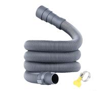 EXTRWORY Adjustable RV Drain Hose Flexible Waste Pipe for Caravans Trailers EVA Connector Clamp Grey for Campervan and Motorhome Use(5m)