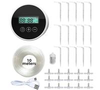 EXTRWORY Automatic Plant Waterer Smartphone Control Irrigation Timer Dual Power Expandable Black 20x16x6cm for Indoor Garden Home