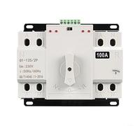 EXTRWORY Automatic Transfer Switch 2P/4P 125A Dual Power for ATS for Generator Solar PV, Millisecond Switching with Overload Protection for Home Backup(2P100A)