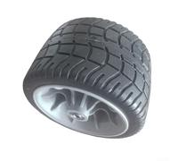 EXTRWORY Beach Trolley Wagon Cart Wheel Camping Trolley Wheel 6.7 Inch Rubber Plastic Replacement Tire 200Kg Load Capacity Black