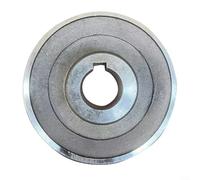 EXTRWORY Belt Pulley Construction Single Groove Aluminum A-Type Air Compressor Motor Pulley 97x24mm 97x19mm Silver Triangle Belt Drive Wheel Workshop Tool(97 * 19)