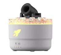 EXTRWORY Car Air Humidifier, Volcanic Crack 7 Color Light Cannons, Portable PP Diffuser With Essential Oil Aroma, For Home Office Travel Use(White)